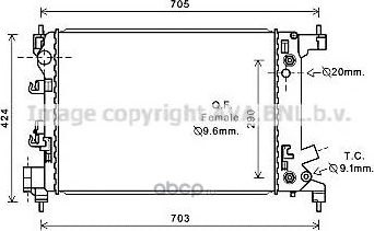 Радиатор CHEVROLET AVEO 1.4 A/T 11- (AVA). Артикул CT2043