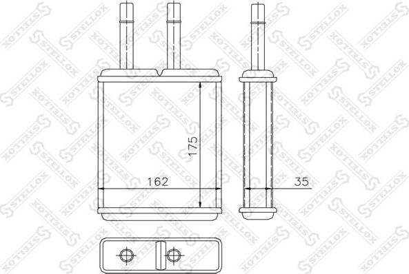 Радиатор отопителя (печки) Stellox для Mazda MX-6 1992-1997. Артикул 10-35169-SX