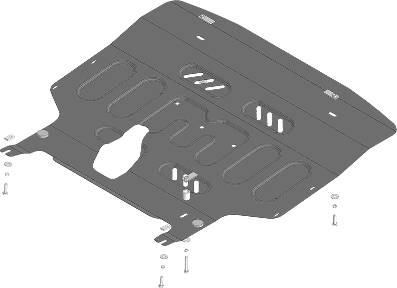 Защита Мотодор усиленная для картера и радиатора SWM G01 2023-2026. Артикул 75101
