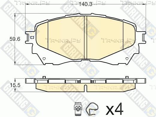 Тормозные колодки Girling. Артикул 6135806