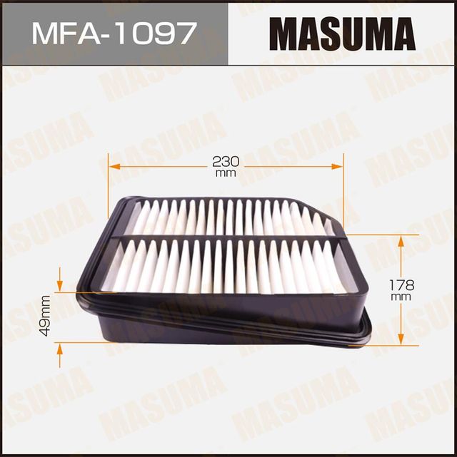 Воздушный фильтр Masuma. Артикул MFA-1097