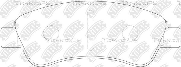 Тормозные колодки NiBK передние для Citroen C3 II 2009-2016. Артикул PN0182