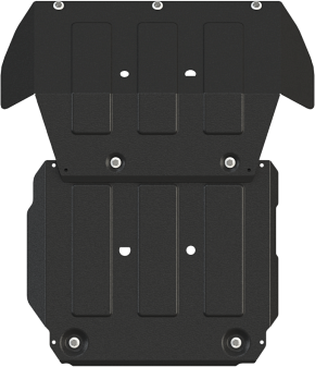 Защита Шериф (2 мм) для картера и дифференциала Foton Tunland G7 2024-2026. Артикул 28.6265 V2