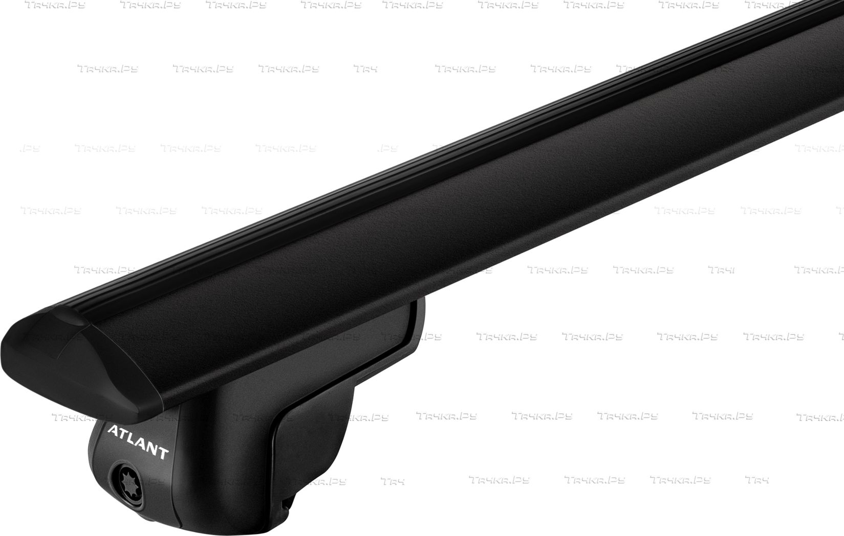 Багажник на интегрированные рейлинги Атлант (тип D) для Chery Tiggo 4 PRO 2022-2026 (Крыловидные дуги ЧЕРНЫЕ). Артикул 8811-6031