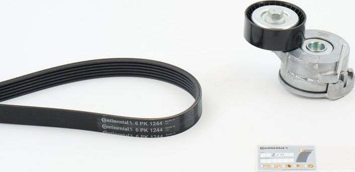 Приводной ремень поликлиновой с роликами (комплект) ContiTech. Артикул 6PK1244K1
