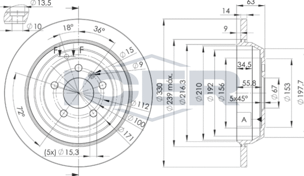 Тормозной диск Icer. Артикул 78BD3508-2