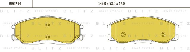 Колодки тормозные дисковые передние (Blitz). Артикул BB0234