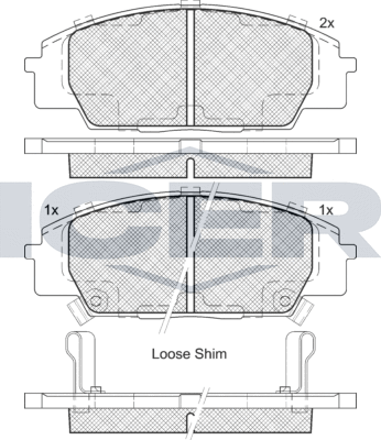 Тормозные колодки Icer передние для Honda S2000 I (AP1) 1999-2004. Артикул 182179