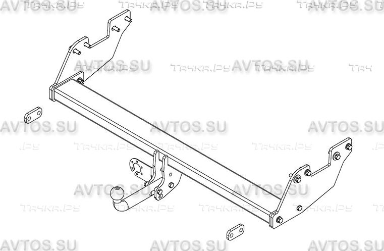 Фаркоп AvtoS для Toyota Hilux VIII 2015-2026. Артикул TY 40