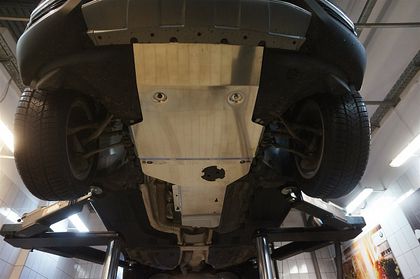 Защита алюминиевая АВС-Дизайн для картера и КПП BMW X3 G01 4х4 2017-2024. Артикул 34.14ABC