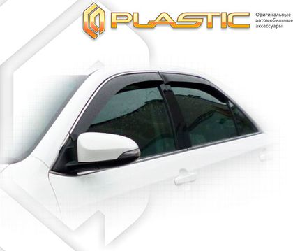 Дефлекторы СА Пластик для окон (Classic полупрозрачный) Toyota Camry Европейская версия 2011-2014. Артикул 2010030307954