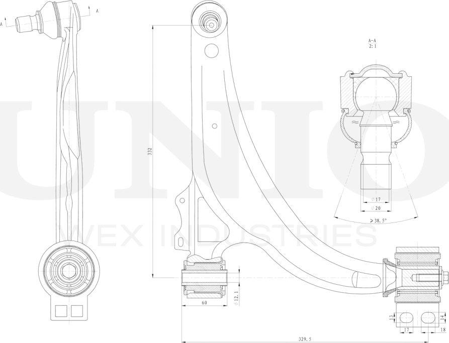 Рычаг подвески (Unio). Артикул SSP-40130