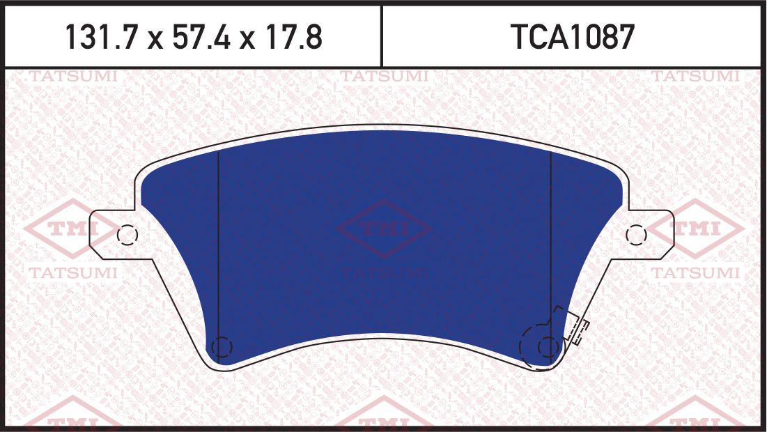 Колодки тормозные TOYOTA COROLLA 02- перед. (Tatsumi). Артикул TCA1087