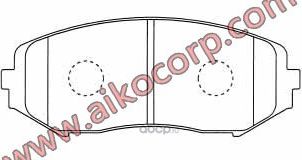 КОЛОДКИ ТОРМОЗНЫЕ (Aiko). Артикул PF9802