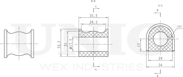 Втулка стабилизатора (Unio). Артикул RMP-10101