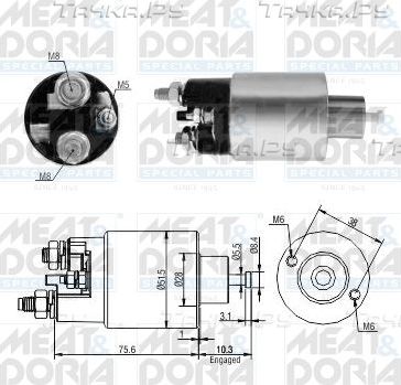 Втягивающее реле стартера Meat & Doria для Dacia Logan II 2007-2026. Артикул 46263