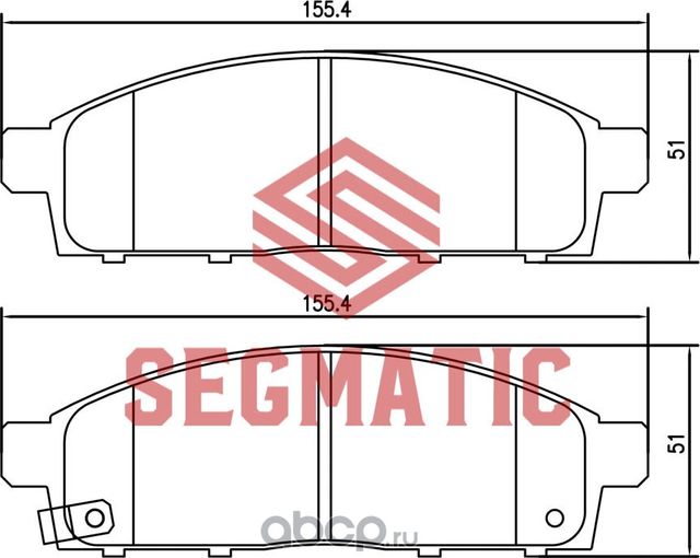SGBP2594 Колодка торм диск пер Mitsubishi Pajero Sport 2.5 2008-Mitsubishi Pajer (Segmatic) Segmatic. Артикул SGBP2594