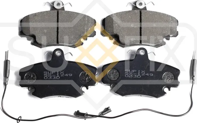 Колодки тормозные дисковые передние правые/левые RENAULT CLIO II (BB, CB) 1998-2 (Sufix). Артикул SX1249