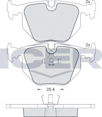 Тормозные колодки Icer задние для BMW 8 I (E31) 1990-1999. Артикул 181548