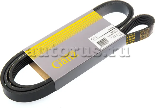 Ремень поликлиновый 6PK1670 (Ganz). Артикул GIE37189