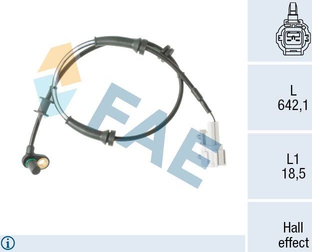 Датчик ABS FAE передний для Nissan Pathfinder R51 2005-2014. Артикул 78667