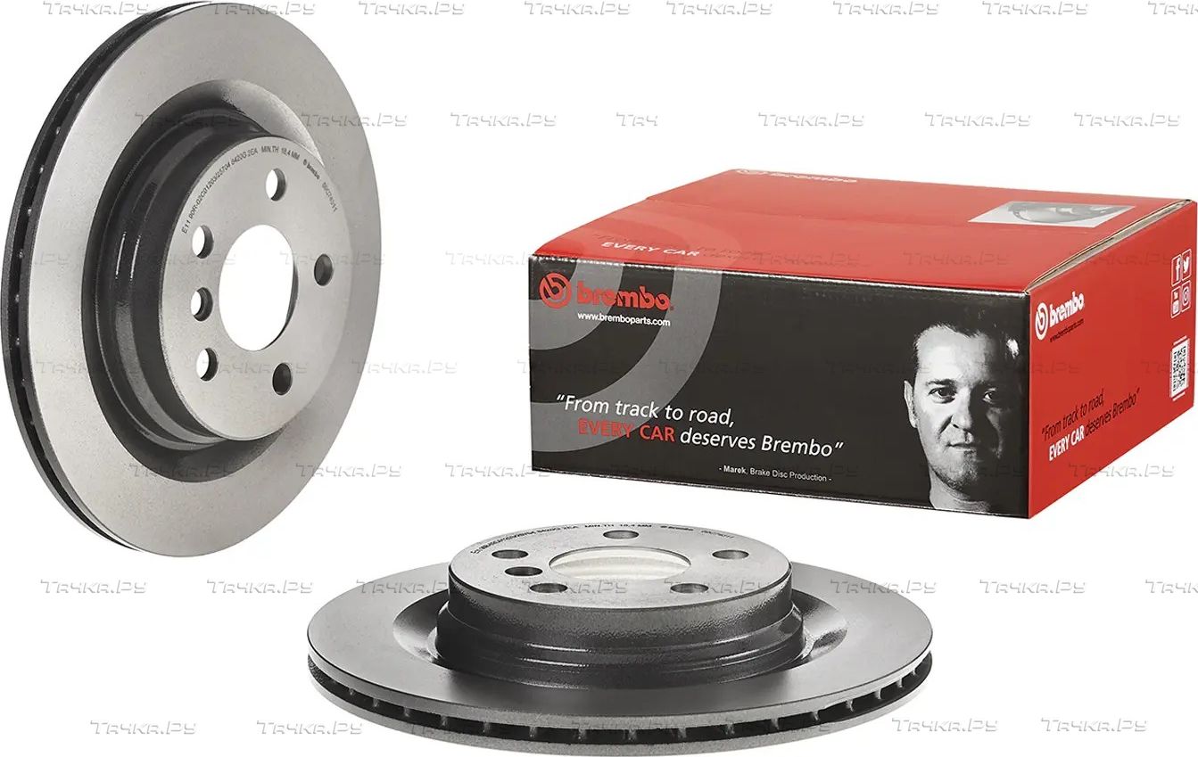 Тормозной диск Brembo PRIME LINE - UV Coated задний для MINI Countryman II (F60) 2017-2026. Артикул 09.C743.11