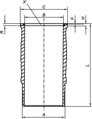 Гильза цилиндра Mahle. Артикул 061 LW 00120 001