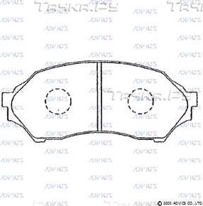 Тормозные колодки Advics. Артикул SN104