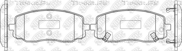 Тормозные колодки NiBK передние для Kia Picanto I 2004-2011. Артикул PN0438