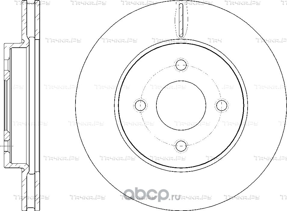 Диск тормозной вентилируемый (G-Brake). Артикул GR20526