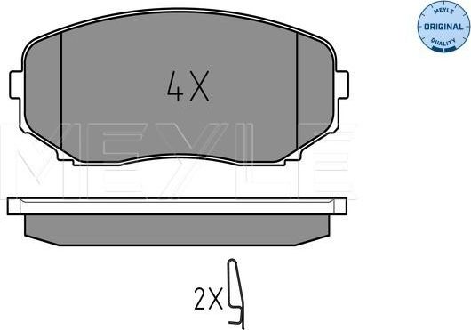 Тормозные колодки Meyle Original. Артикул 025 245 4417/W