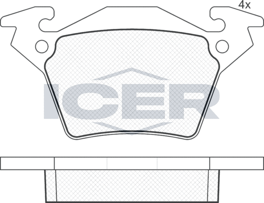 Тормозные колодки Icer. Артикул 141284