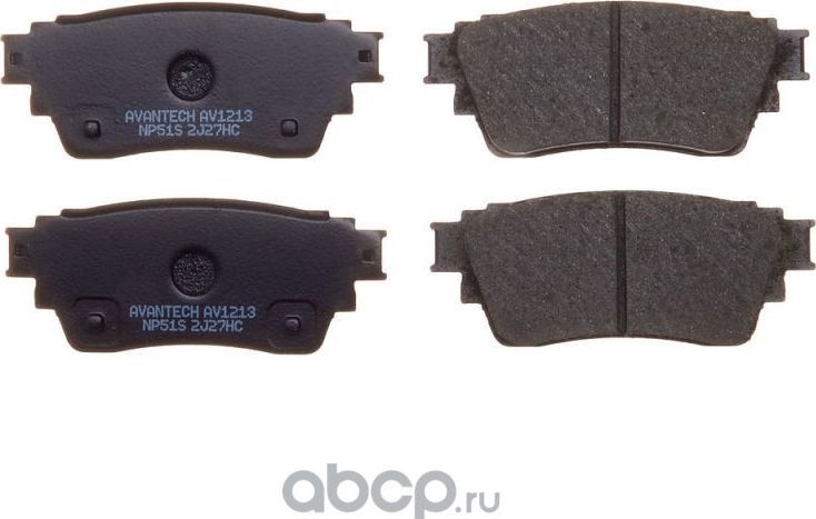 Колодки тормозные дисковые (противоскрипная пластина в компл.) (Avantech). Артикул AV1213