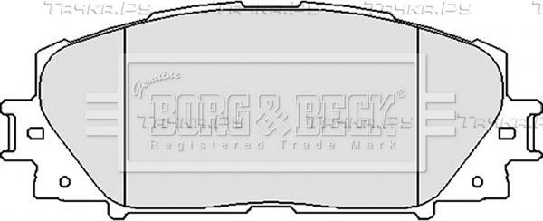 Тормозные колодки Borg & Beck передние для Lexus CT I 2011-2018. Артикул BBP2123