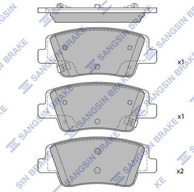 Тормозные колодки Sangsin Hi-Q. Артикул SP4511