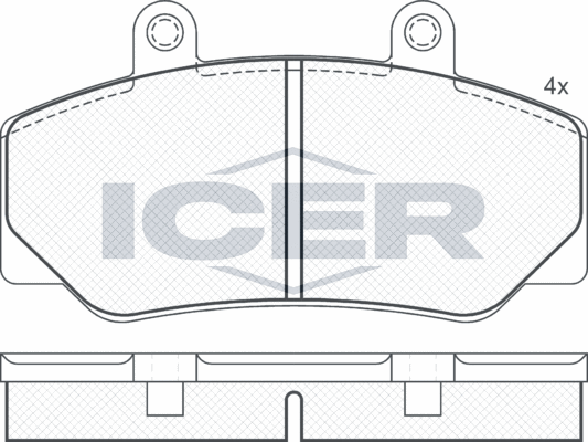 Тормозные колодки Icer. Артикул 180837