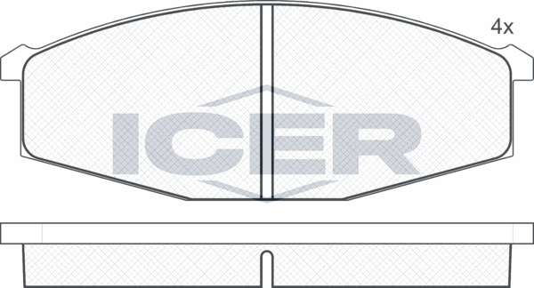 Тормозные колодки Icer передние для Nissan Urvan III (E24) 1987-1996. Артикул 140347
