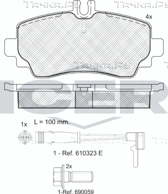 Тормозные колодки Icer. Артикул 181516-701