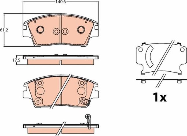 Тормозные колодки TRW. Артикул GDB2197