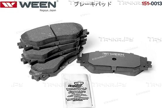 Тормозные колодки WEEN передние для Subaru Trezia 2011-2016. Артикул 151-0013