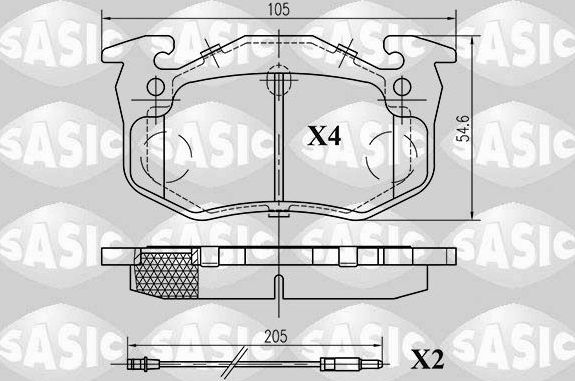 Тормозные колодки Sasic. Артикул 6214001
