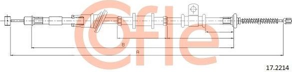 Трос ручника (тросик ручного тормоза) Cofle. Артикул 92.17.2214