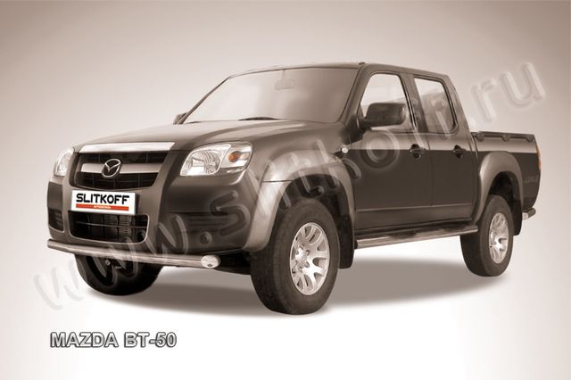 Защита Slitkoff переднего бампера d76 для Mazda BT-50 I 2006-2011. Артикул MZB008