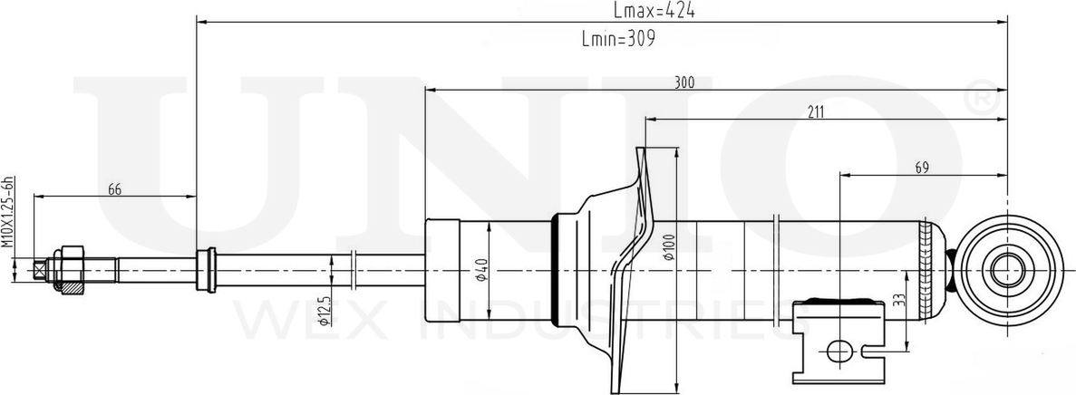 Амортизатор подвески (Unio). Артикул SAB-10569