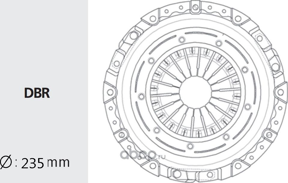 Корзина сцепления HYUNDAI Tucson (04-) (2.0 D) KIA Sportage (04-) (2.0 D) (235мм (Valeo). Артикул HDC90