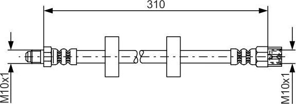 Тормозной шланг Bosch передний для Audi Coupe II (B3) 1988-1989. Артикул 1 987 476 217