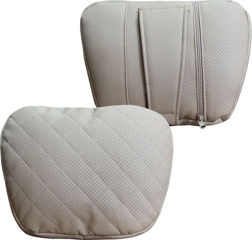 Подушка PSV Lux Way Ромб на подголовник, Бежевый, экокожа. Артикул 131796