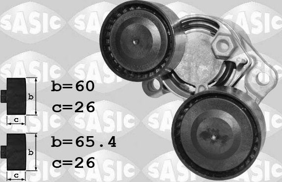 Натяжной ролик (натяжитель) приводного клинового зубчатого ремня Sasic. Артикул 1626177