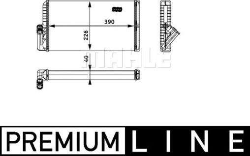 Радиатор отопителя (печки) Mahle Premium для Mercedes-Benz Actros MP1 1996-2003. Артикул AH 129 000P