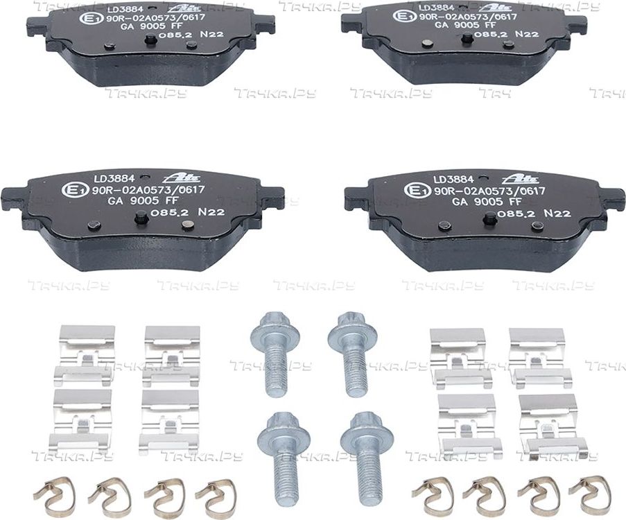 Тормозные колодки ATE Ceramic задние для Mercedes-Benz GLB I (X247) 2019-2026. Артикул 13.0470-3884.2